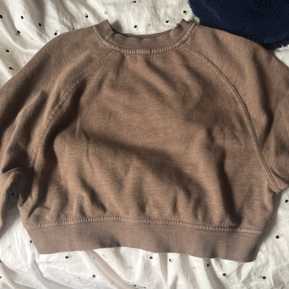 Brown graphic cropped crewneck - Picture 5 of 5